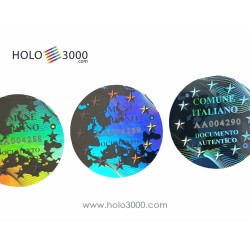 Hologram sticker  "GENUINE" 18x18mm (1x245 pcs)