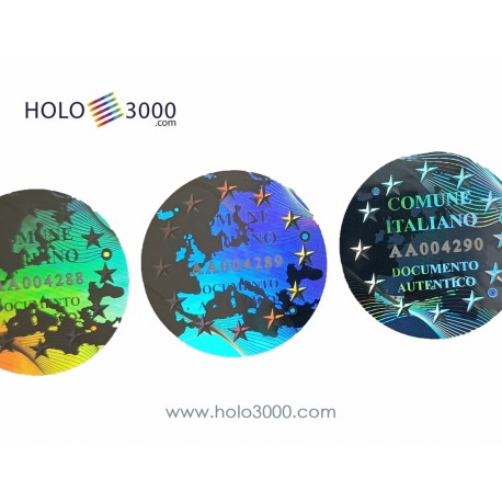 Hologram sticker  "GENUINE" 18x18mm (1x245 pcs)